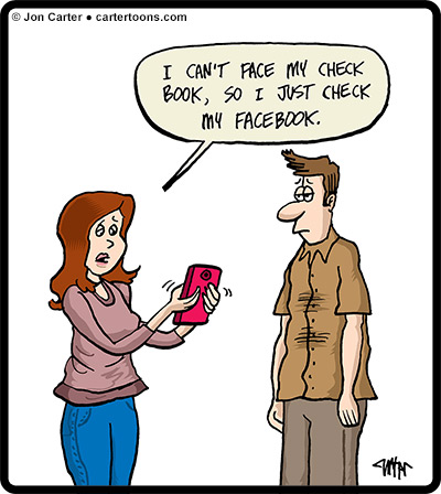 Checking Facebook -