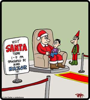 Beardless Santa