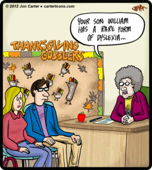 Thanksgiving Dyslexia