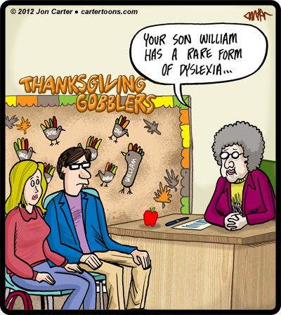 Thanksgiving Dyslexia -