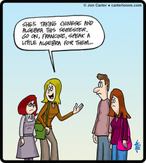 Speaking Algebra