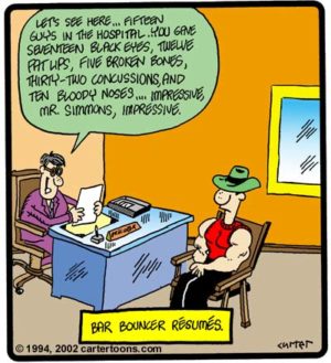 Bar Bouncer Resumes