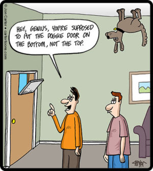 Upside Down Doggie Door