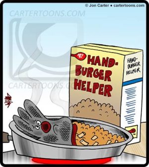Hand Burger Helper