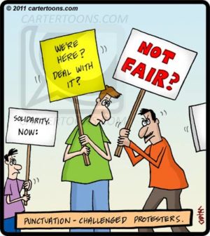 Punctuation Protesters