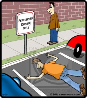 Pedestrian Parking Only