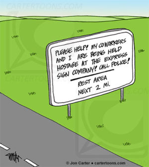 Hostage Help Sign