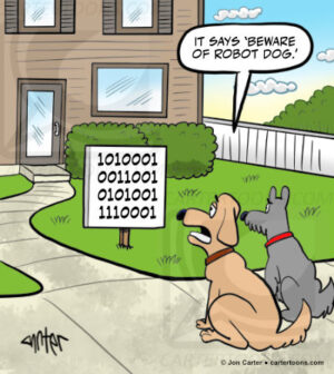 Robot Dog Yard Sign
